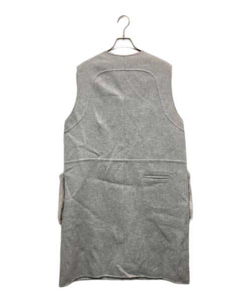 CYCLAS（シクラス）CYCLAS (シクラス) ミンクファー付ロングベスト グレー サイズ:36の古着・服飾アイテム