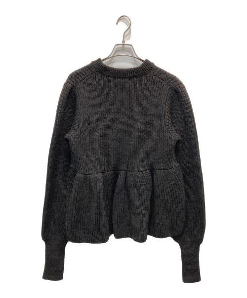 GALLARDA GALANTE（ガリャルダガランテ）GALLARDA GALANTE (ガリャルダガランテ) ミドルゲージペプラムニット ダークブラウン サイズ:Fの古着・服飾アイテム