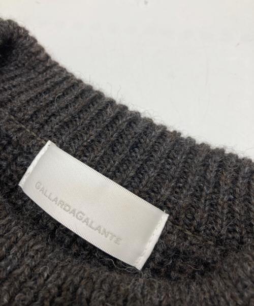 GALLARDA GALANTE（ガリャルダガランテ）GALLARDA GALANTE (ガリャルダガランテ) ミドルゲージペプラムニット ダークブラウン サイズ:Fの古着・服飾アイテム