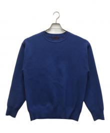 CABAN（キャバン）の古着「コットンカシミヤ クルーネックプルオーバー」｜ブルー