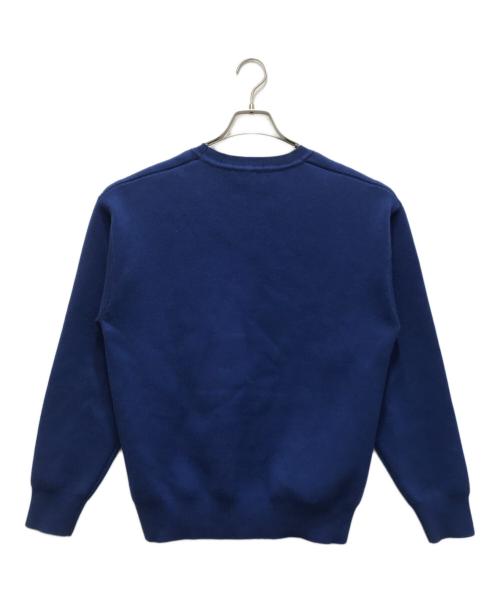 CABAN（キャバン）CABAN (キャバン) コットンカシミヤ クルーネックプルオーバー ブルー サイズ:Mの古着・服飾アイテム