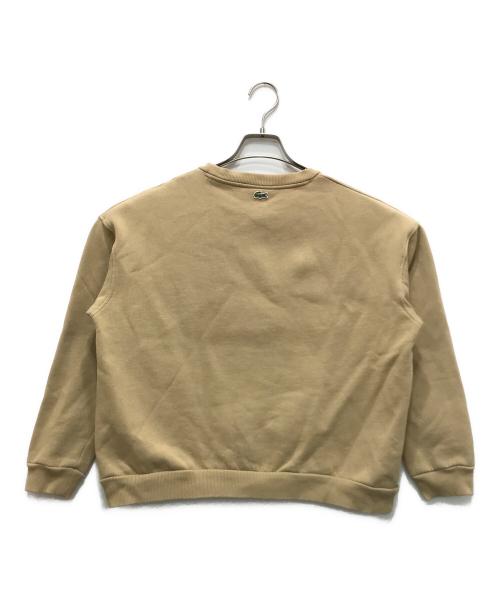 LACOSTE（ラコステ）LACOSTE (ラコステ) ワッペンロゴスウェットシャツ ベージュ サイズ:38の古着・服飾アイテム