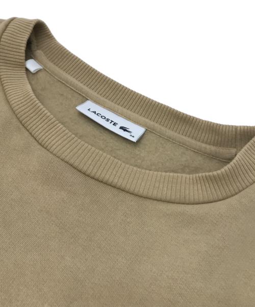LACOSTE（ラコステ）LACOSTE (ラコステ) ワッペンロゴスウェットシャツ ベージュ サイズ:38の古着・服飾アイテム
