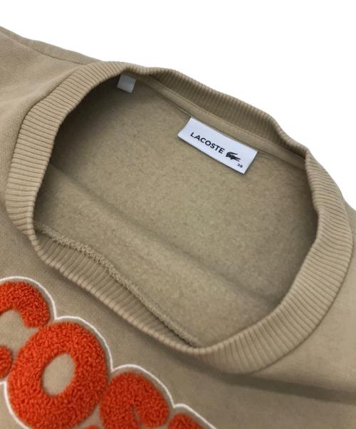 LACOSTE（ラコステ）LACOSTE (ラコステ) ワッペンロゴスウェットシャツ ベージュ サイズ:38の古着・服飾アイテム