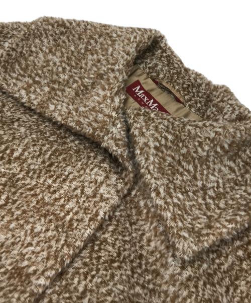 Max Mara Studio（マックスマーラ ストゥディオ）Max Mara Studio (マックスマーラ ストゥディオ) アルパカ混シャギーコート ブラウン サイズ:42の古着・服飾アイテム