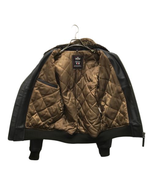 VAN（ヴァン）VAN (ヴァン) G-1レザージャケット ブラウン サイズ:Lの古着・服飾アイテム