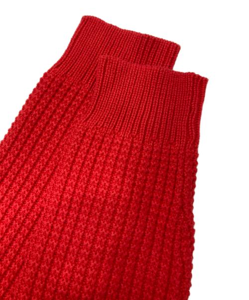 Calvin Klein（カルバンクライン）Calvin Klein (カルバンクライン) ドライバーズニット レッド サイズ:Lの古着・服飾アイテム