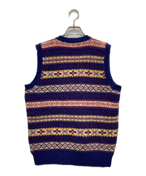 Jamieson’s Knitwear（ジャミーソンズニットウェア）Jamieson’s Knitwear (ジャミーソンズニットウェア) ニットベスト ネイビー サイズ:Lの古着・服飾アイテム