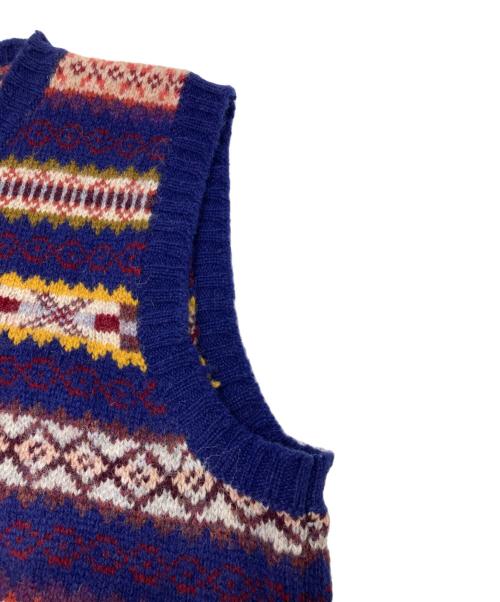 Jamieson’s Knitwear（ジャミーソンズニットウェア）Jamieson’s Knitwear (ジャミーソンズニットウェア) ニットベスト ネイビー サイズ:Lの古着・服飾アイテム