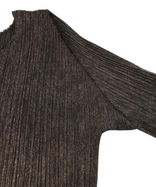 PLEATS PLEASE（プリーツプリーズ）PLEATS PLEASE (プリーツプリーズ) プリーツカットソー ブラウン サイズ:4の古着・服飾アイテム