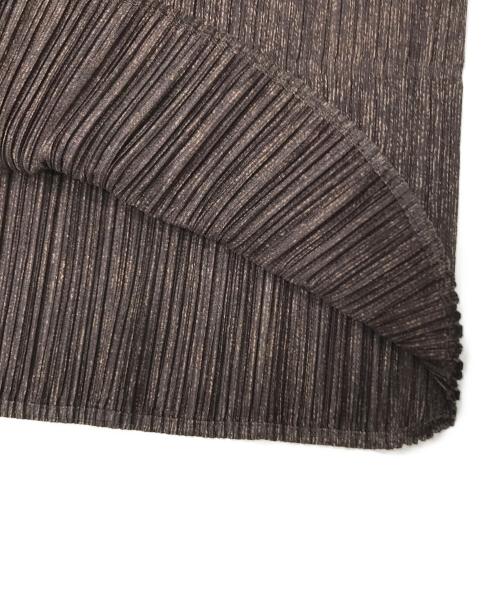 PLEATS PLEASE（プリーツプリーズ）PLEATS PLEASE (プリーツプリーズ) プリーツカットソー ブラウン サイズ:4の古着・服飾アイテム