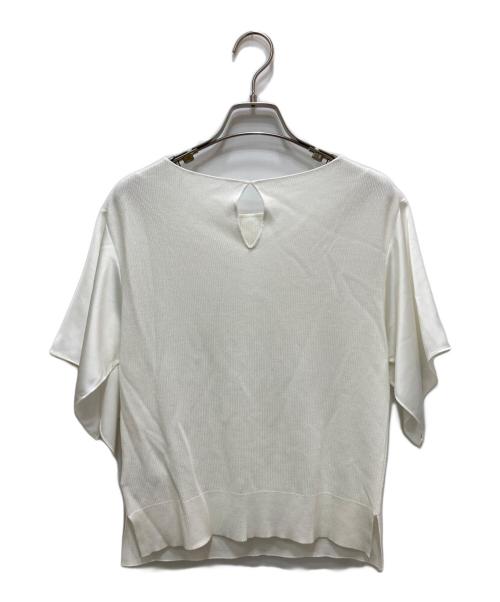 DES PRES（デ プレ）DES PRES (デ プレ) ファブリックコンビ ボートネックプルオーバー ホワイト サイズ:Fの古着・服飾アイテム