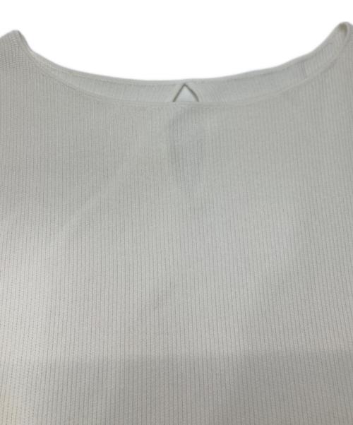 DES PRES（デ プレ）DES PRES (デ プレ) ファブリックコンビ ボートネックプルオーバー ホワイト サイズ:Fの古着・服飾アイテム