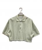 CLANEクラネ）の古着「CROPPED POLO TOPS」｜グリーン