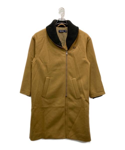 FRED PERRY（フレッドペリー）FRED PERRY (フレッドペリー) Chunky Rib Coat ブラウン サイズ:36の古着・服飾アイテム