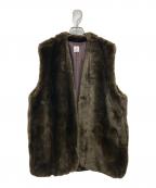 6(ROKU) BEAUTY&YOUTHロク ビューティーアンドユース）の古着「FAKE MINK FUR VEST/ベスト」｜ブラウン