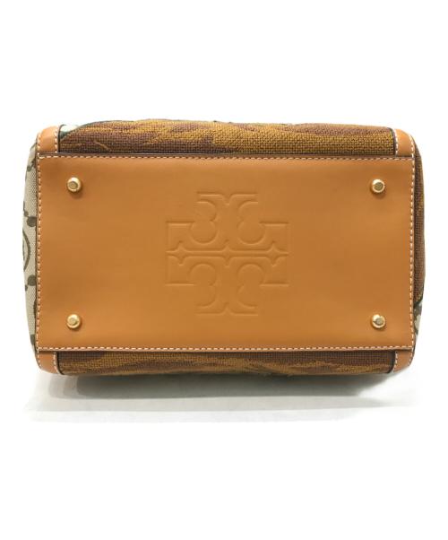 TORY BURCH（トリーバーチ）TORY BURCH (トリーバーチ) モノグラムジャガード刺繍バッグ ブラウンの古着・服飾アイテム