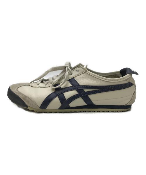 Onitsuka Tiger（オニツカタイガー）Onitsuka Tiger (オニツカタイガー) ローカットスニーカー ベージュ×ネイビー サイズ:25.5cmの古着・服飾アイテム