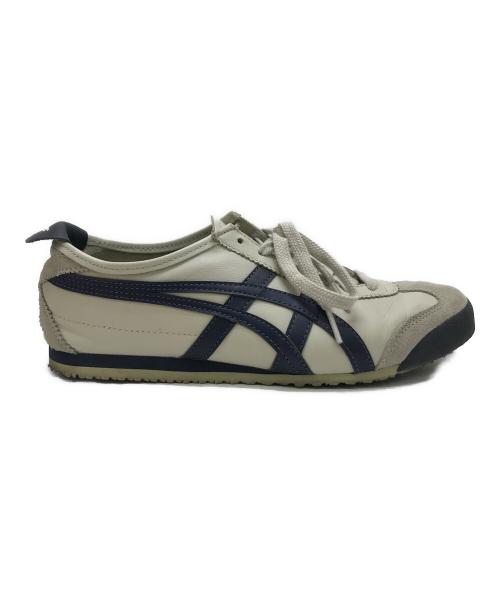 Onitsuka Tiger（オニツカタイガー）Onitsuka Tiger (オニツカタイガー) ローカットスニーカー ベージュ×ネイビー サイズ:25.5cmの古着・服飾アイテム