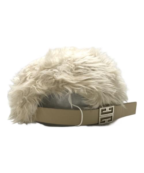 GIVENCHY（ジバンシィ）GIVENCHY (ジバンシィ) フェイクファーキャップ ベージュの古着・服飾アイテム
