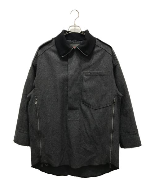 PRADA SPORTS（プラダスポーツ）PRADA SPORTS (プラダスポーツ) サイドジップウールダウンプルオーバー グレー サイズ:46の古着・服飾アイテム