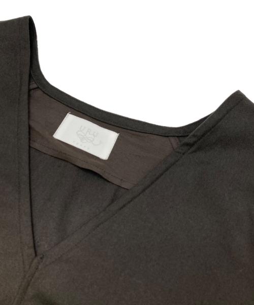URU（ウル）uru (ウル) WOOL V-NECK SHIRTS ブラウン サイズ:FREEの古着・服飾アイテム