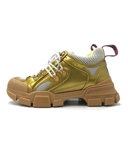 GUCCI（グッチ）GUCCI (グッチ) グッチ フラッシュトレック SEGA ゴールド サイズ:36 1/2の古着・服飾アイテム