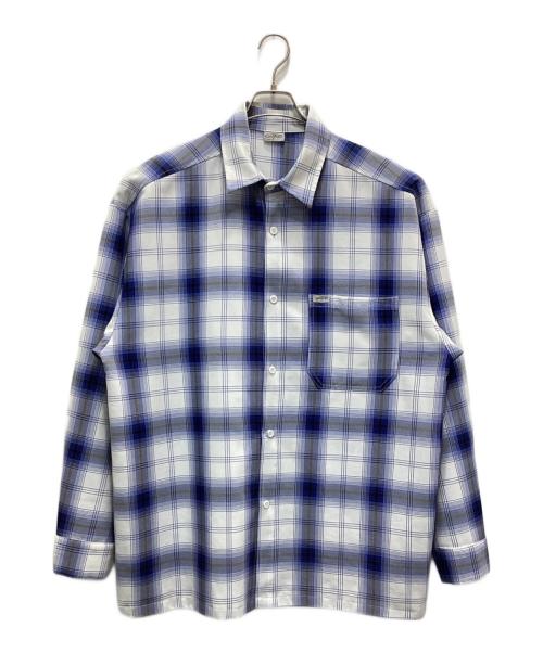 CalTop（キャルトップ）CalTop (キャルトップ) オンブレチェックシャツ ブルー サイズ:不明（実寸参照）の古着・服飾アイテム