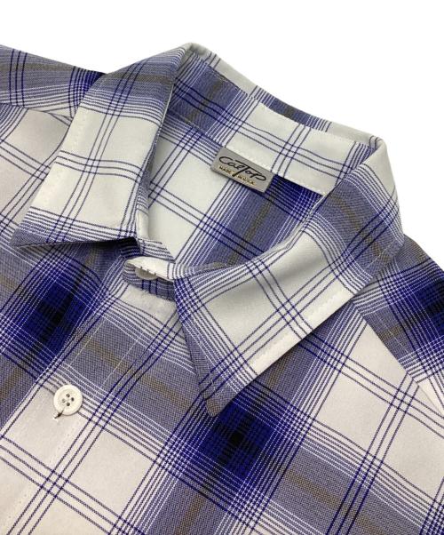 CalTop（キャルトップ）CalTop (キャルトップ) オンブレチェックシャツ ブルー サイズ:不明（実寸参照）の古着・服飾アイテム