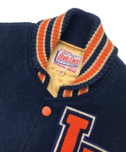 STYLE EYES（スタイルアイズ）STYLE EYES (スタイルアイズ) スタジャン ネイビー×グレー サイズ:38の古着・服飾アイテム