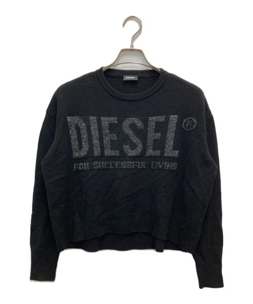 DIESEL（ディーゼル）DIESEL (ディーゼル) クロップドニット ブラック サイズ:12の古着・服飾アイテム