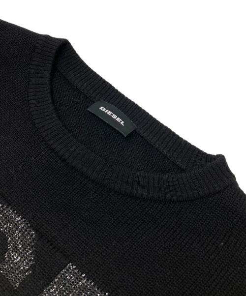 DIESEL（ディーゼル）DIESEL (ディーゼル) クロップドニット ブラック サイズ:12の古着・服飾アイテム
