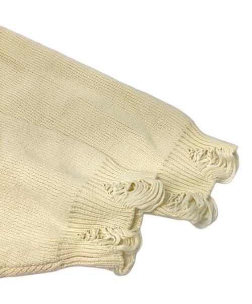 NO ID.（ノーアイディー）NO ID. (ノーアイディー) ダメージニットV-N-CD カーディガン イエロー サイズ:ONEの古着・服飾アイテム