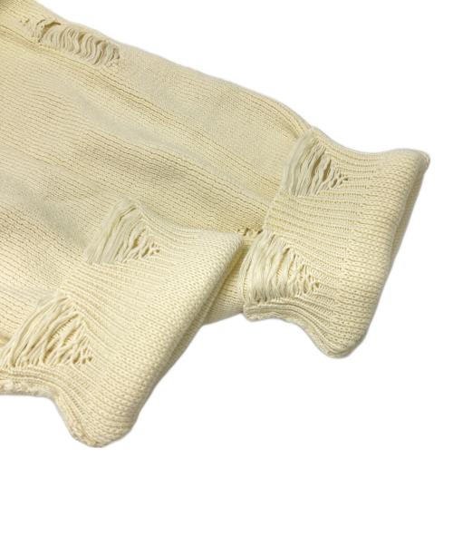 NO ID.（ノーアイディー）NO ID. (ノーアイディー) ダメージニットV-N-CD カーディガン イエロー サイズ:ONEの古着・服飾アイテム