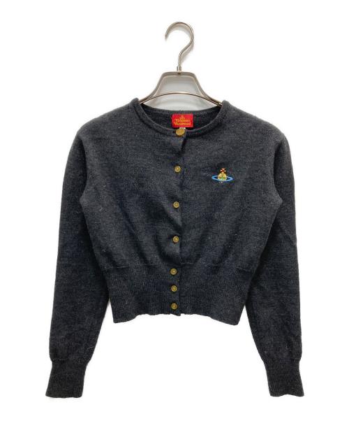 Vivienne Westwood（ヴィヴィアンウエストウッド）Vivienne Westwood (ヴィヴィアンウエストウッド) ウールニットカーディガン グレー サイズ:40の古着・服飾アイテム