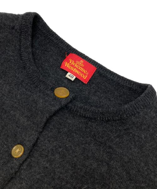 Vivienne Westwood（ヴィヴィアンウエストウッド）Vivienne Westwood (ヴィヴィアンウエストウッド) ウールニットカーディガン グレー サイズ:40の古着・服飾アイテム
