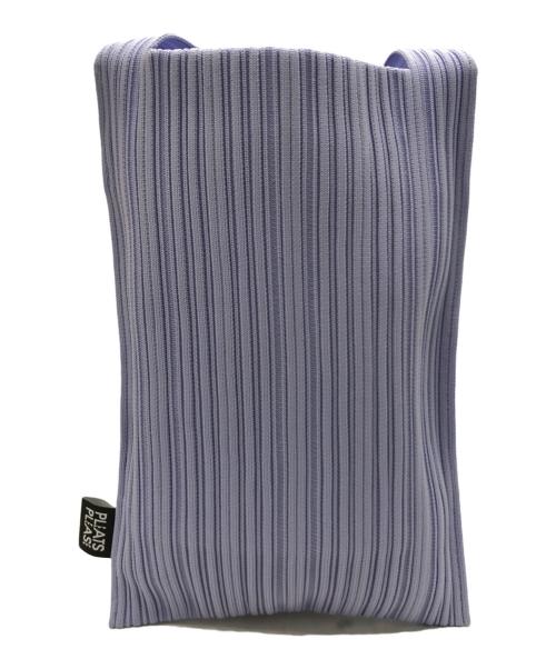 PLEATS PLEASE（プリーツプリーズ）PLEATS PLEASE (プリーツプリーズ) CREPE KNIT BAG ラベンダーの古着・服飾アイテム