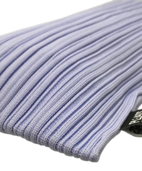 PLEATS PLEASE（プリーツプリーズ）PLEATS PLEASE (プリーツプリーズ) CREPE KNIT BAG ラベンダーの古着・服飾アイテム