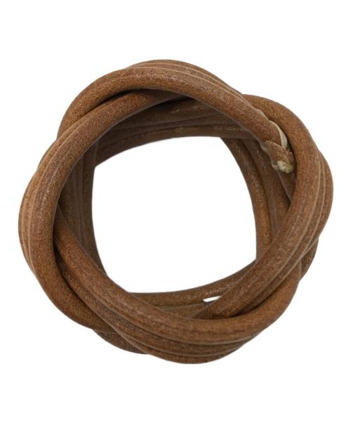 TULSI（トゥルシ）TULSI (トゥルシ) NODOMORO ORO／レザーブレスレット ブラウンの古着・服飾アイテム