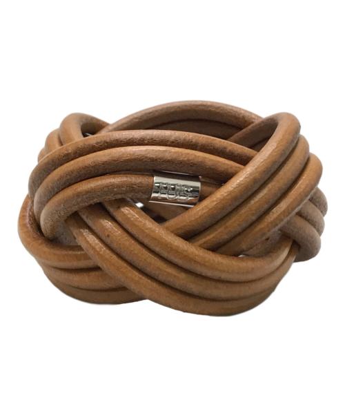 TULSI（トゥルシ）TULSI (トゥルシ) NODOMORO ORO／レザーブレスレット ブラウンの古着・服飾アイテム