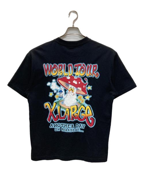 X-LARGE（エクストララージ）X-LARGE (エクストララージ) WORLD TOUR S/S TEE ブラック サイズ:Lの古着・服飾アイテム