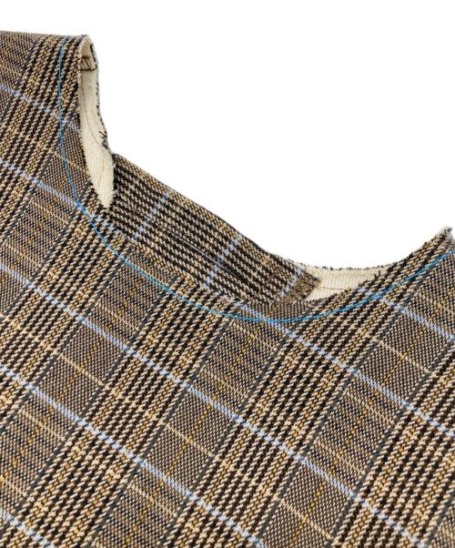 furfur（ファーファー）furfur (ファーファー) ステッチ配色ワンピース ブラウン サイズ:FREEの古着・服飾アイテム