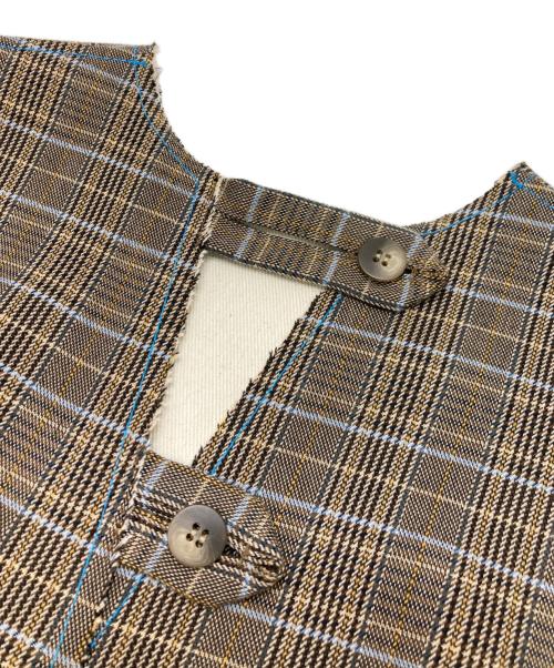 furfur（ファーファー）furfur (ファーファー) ステッチ配色ワンピース ブラウン サイズ:FREEの古着・服飾アイテム