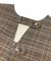 中古・古着 furfur (ファーファー) ステッチ配色ワンピース ブラウン サイズ:FREE：4000円