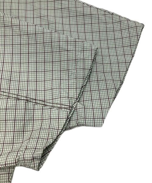 RAJABROOKE（ラジャブルック）rajabrooke (ラジャブルック) バンドカラーシャツ グリーン サイズ:Mの古着・服飾アイテム