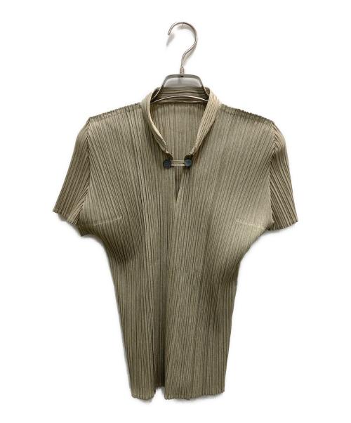 PLEATS PLEASE（プリーツプリーズ）PLEATS PLEASE (プリーツプリーズ) プリーツカットソー グリーン サイズ:3の古着・服飾アイテム