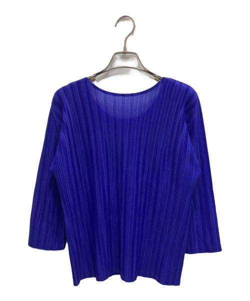 PLEATS PLEASE（プリーツプリーズ）PLEATS PLEASE (プリーツプリーズ) プリーツカットソー ブルー サイズ:3の古着・服飾アイテム