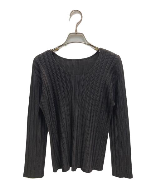 PLEATS PLEASE（プリーツプリーズ）PLEATS PLEASE (プリーツプリーズ) プリーツカットソー ブラウン サイズ:3の古着・服飾アイテム