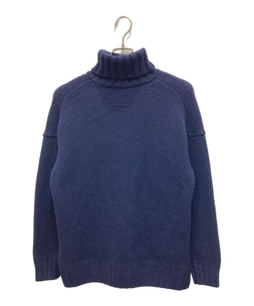 SLOANE（スローン）SLOANE (スローン) ジーロンラムズ カシミヤ ドロップショルダーニット ネイビー サイズ:1の古着・服飾アイテム