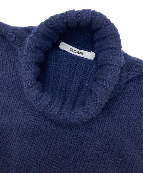 SLOANE（スローン）SLOANE (スローン) ジーロンラムズ カシミヤ ドロップショルダーニット ネイビー サイズ:1の古着・服飾アイテム